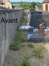 Nettoyage du clocher et désherbage du cimetière