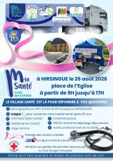 Camion "M'ta Santé" à Hirsingue le mercredi 26 août 2026 de 9h00 à 17h00 pour une journée dédiée à la prévention et au bien-être de tous.